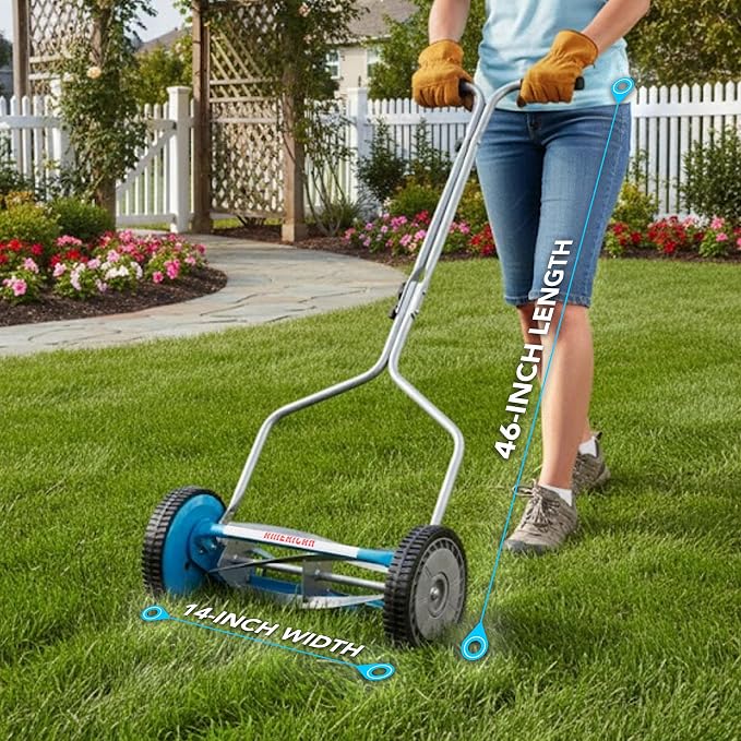 American Lawn Mower Company 2204-14 14-Inch 4-Blade Push Reel Lawn Mower - Image 3
