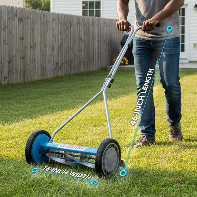 American Lawn Mower Company 2415-16 16-Inch 5-Blade Reel Push Lawn Mower - Image 3