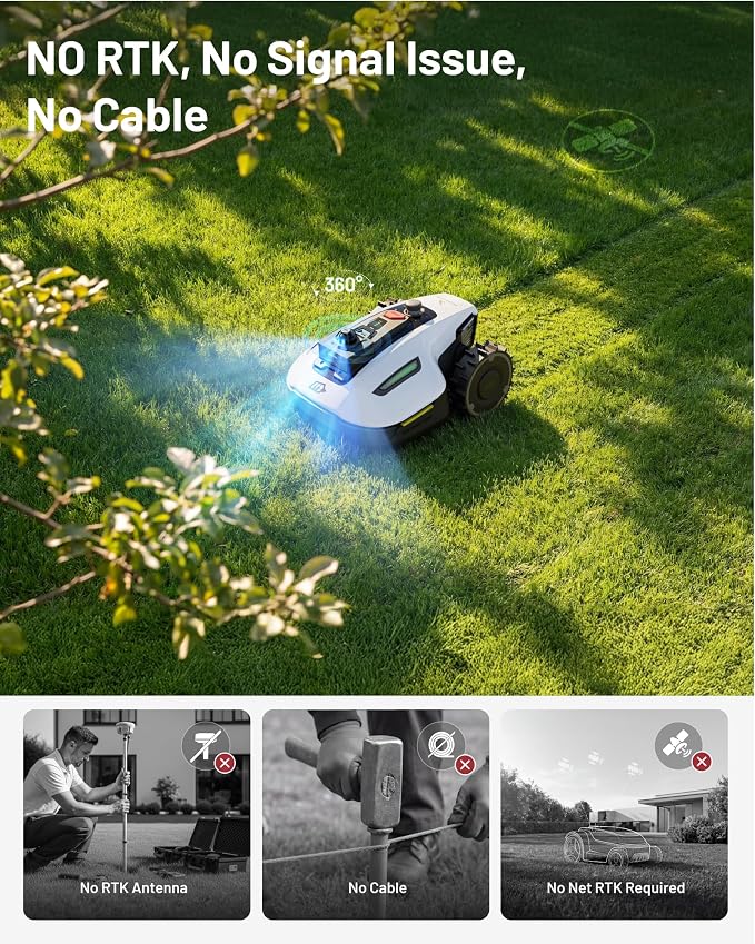 (2026 Upgrade) Mammotion YUKA mini 2 1000H Robotic Lawn Mower with Garage, for 0.25 Acre, 360° LiDAR + AI Vision, 45% Slope, DropMow, Smart Battery Management,Cutting Heights 2.0"-3.5" - Image 2