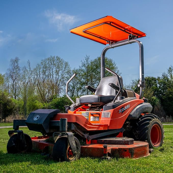 Universal Zero Turn Mower Canopy | ROPS 1.5”-3” | Robust Steel | Orange | Easy Install - Image 3