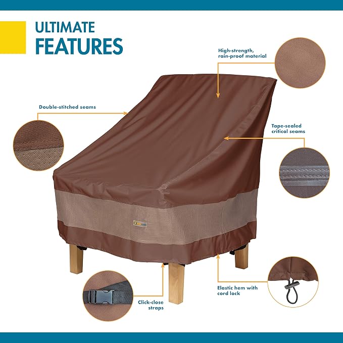 DUCKCOVERS® Ultimate Waterproof Outdoor Adirondack Chair Cover, 32"W x 37"D x 36"H - Image 5