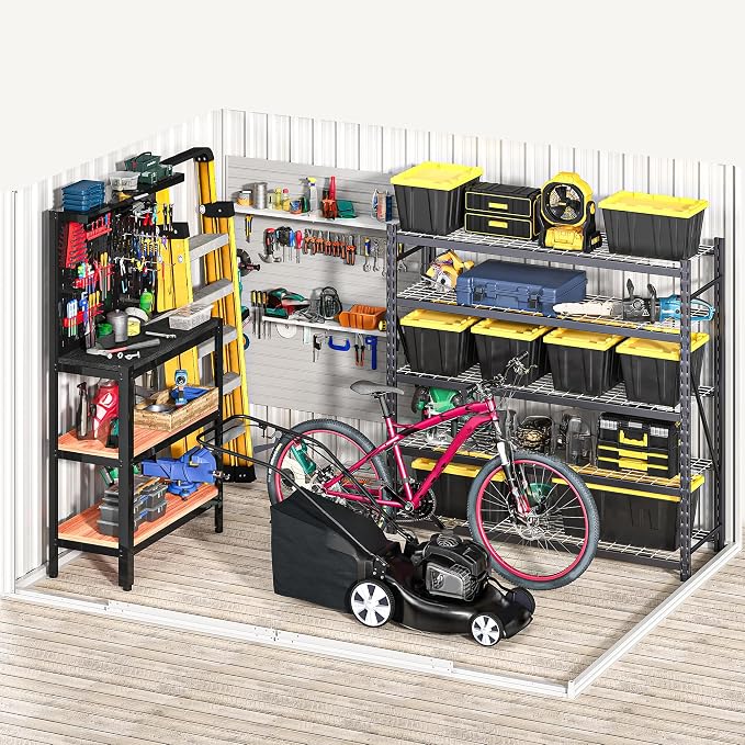 DWVO 8'x6' Large Metal Outdoor Storage Shed, Heavy Duty Tool Storage Sheds for Backyard Patio Lawn - Ideal for Bicycles, Garden Tools, and Lawn Equipment, Easy-to-Assemble, Brown - Image 7