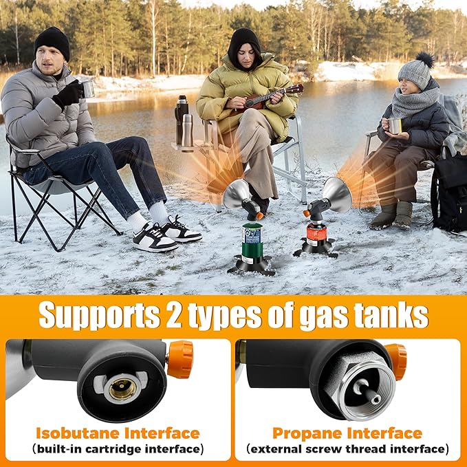 Propane Heater 8500BTU Portable Camping Gas Heater Tent Heater with Reinforced Base Propane Gas Tank Holder for Outdoor Camping Tent Garage Fishing