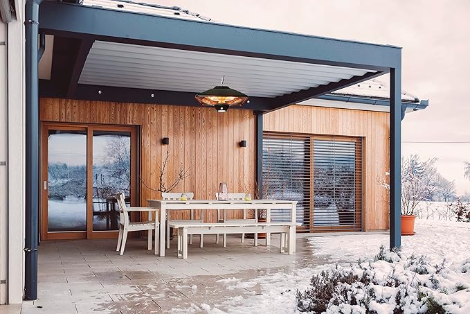 EnerG+ Hanging Infrared Electric Outdoor Heater with LED and Remote