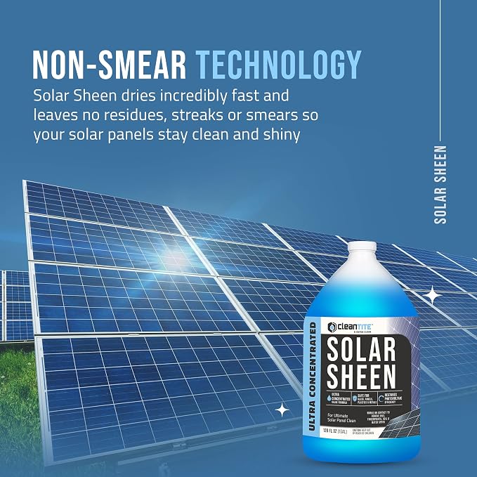 Solar Panel Cleaner 1 Gallon (Makes 512 G) - Super Concentrated Cleaning Solution for Glass, Metal, Wood & Plastic - Remove Oil, Fingerprint & Water Spots - Multipurpose Solar Panel Cleaning - Image 4
