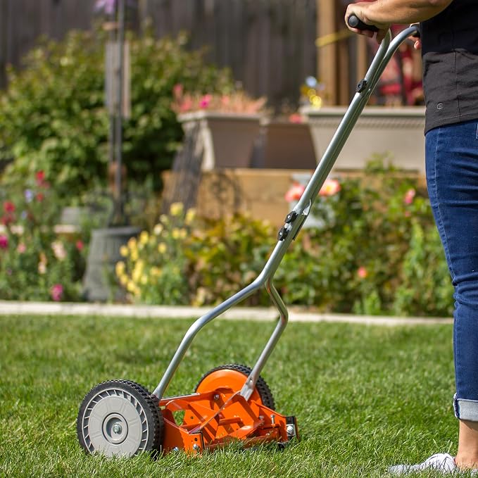 American Lawn Mower Company 1204-14 14-Inch 4-Blade Push Reel Lawn Mower, Red - Image 10