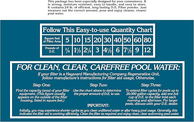 Robelle 24-Pounds Premium D.E. for Pool Filters, Diatomaceous Earth DE Pool Filter Powder, Made in USA - Image 3