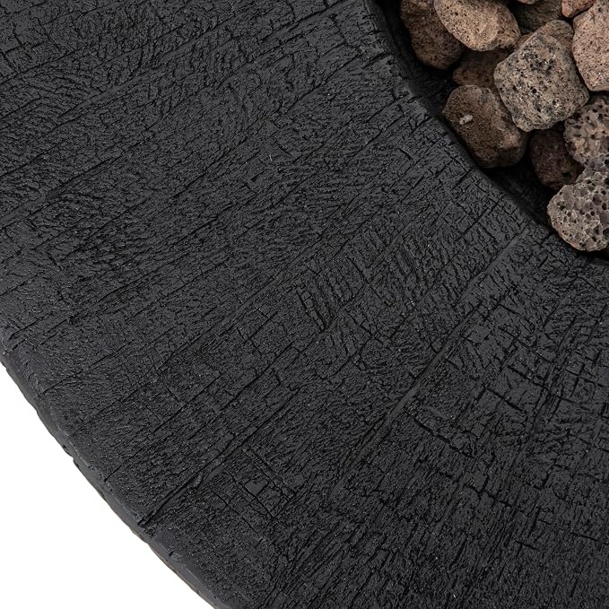 Afterglow TerraFab 28" Round 30,000 Btu Propane Fire Bowl Fire Pit for Outdoor Patio Garden Backyard Decking Decor CSA Certificated, Black - Image 9