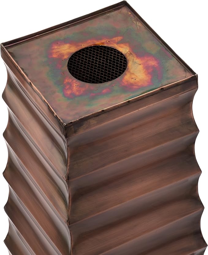 H Potter Tall Copper Planter 29 Inch – Indoor Outdoor Entryway Pot for Small Spaces, Antique Copper Finish, Decorative Patio Porch Floor Planter
