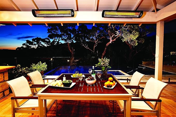 Bromic Tungsten Smart Heat 2000W Electric Patio Heater – Single Element Infrared, 220V-240V, Black Finish – BH0420030