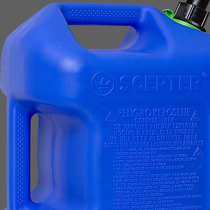 Scepter FSCK552 Fuel Container with Spill Proof SmartControl Spout, Blue Kerosene Can, 5 Gallon (Pack of 4) - Image 6