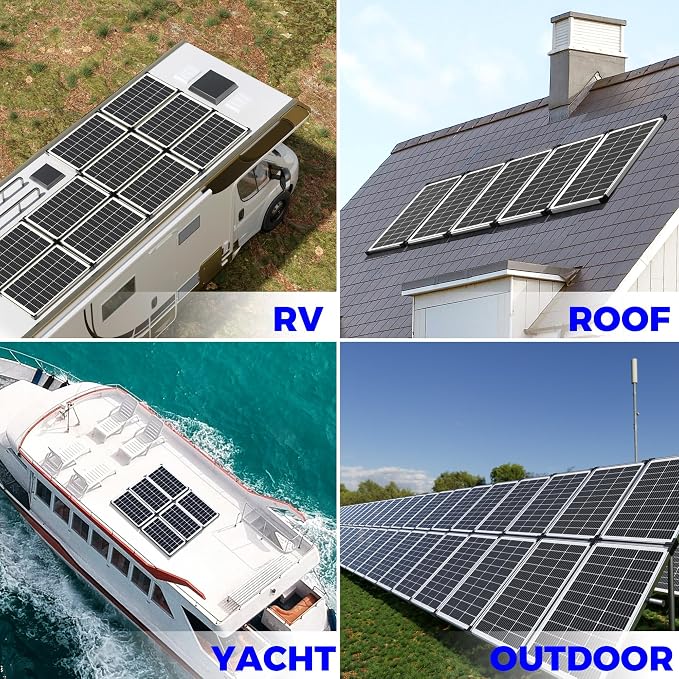 Voltset 200W 12V Solar Panels, High Efficiency 9BB Cell Monocrystalline Solar Panel IP67 Waterproof, Suitable for RV, Marine, Rooftop, Home, Yacht, Off-Grid Applications (2-Pack 100W) - Image 8