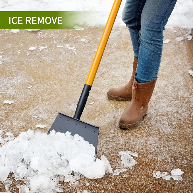 Multifunctional Cleaning Shovel, Heavy Duty Flat Snow Shovel Ice Breaker Tool for Removal Snow Weeding -51Inch - Image 2
